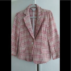 Tweed pink blazer from Zara size Large.